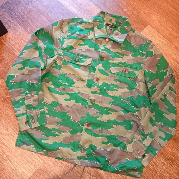 Banana Republic Green Camouflage Jacket Semi New - Picture 1 of 4
